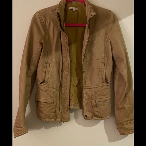 Vince camel tan leather jacket - Picture 1 of 2